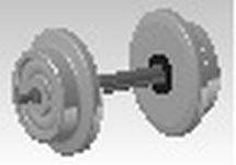 NPE Modellbau NZ33280 - H0 Scheibenradsatz - Ø 10 mm (Zapfenlager)